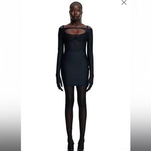 SOLD OUT Mugler HM Corset-style Mini Dress Size S